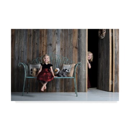 Trademark Fine Art Victoria Ivanova 'Hide And Seek Bench' Canvas Art, 12x19 1X05826-C1219GG